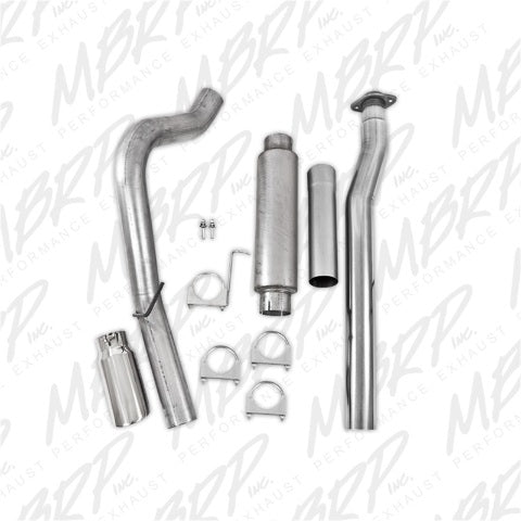 MBRP cat-back exhaust system fits 2011-2014 Ford F-150 4 inch single side exit aluminized steel S5248AL