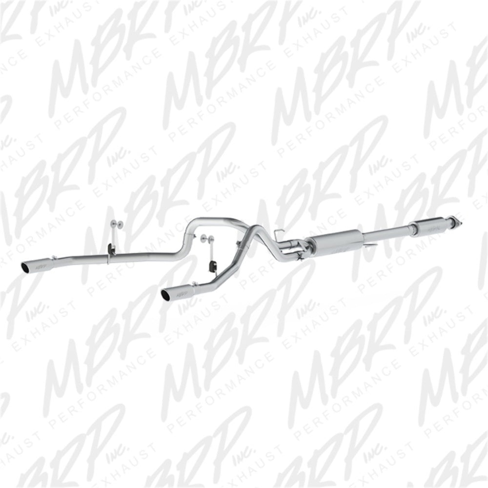 MBRP cat-back exhaust system fits 2016-2020 Ford F-150 2 inch dual rear exit aluminized steel S5258AL