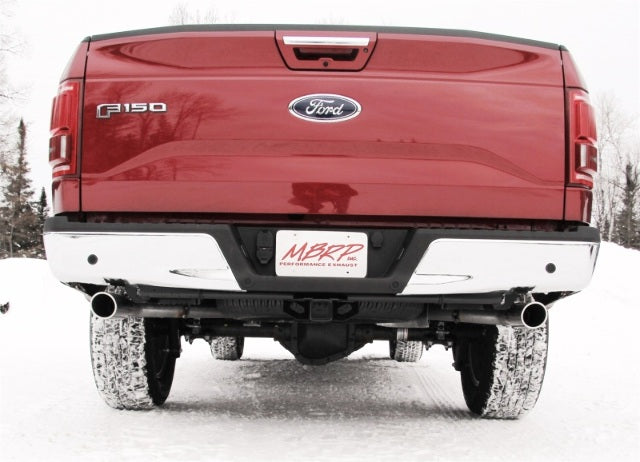 MBRP cat-back exhaust system fits 2016-2020 Ford F-150 2 inch dual rear exit aluminized steel S5258BLK