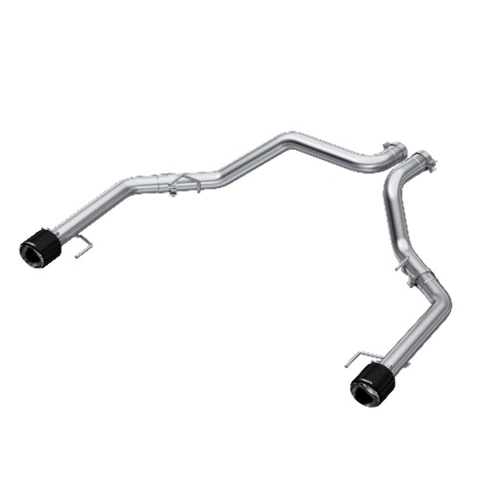 MBRP axle-back exhaust system fits 2021-2024 Ford F-150 3 inch dual rear exit Armor Pro Series T304 stainless steel carbon fiber tip S52663CF