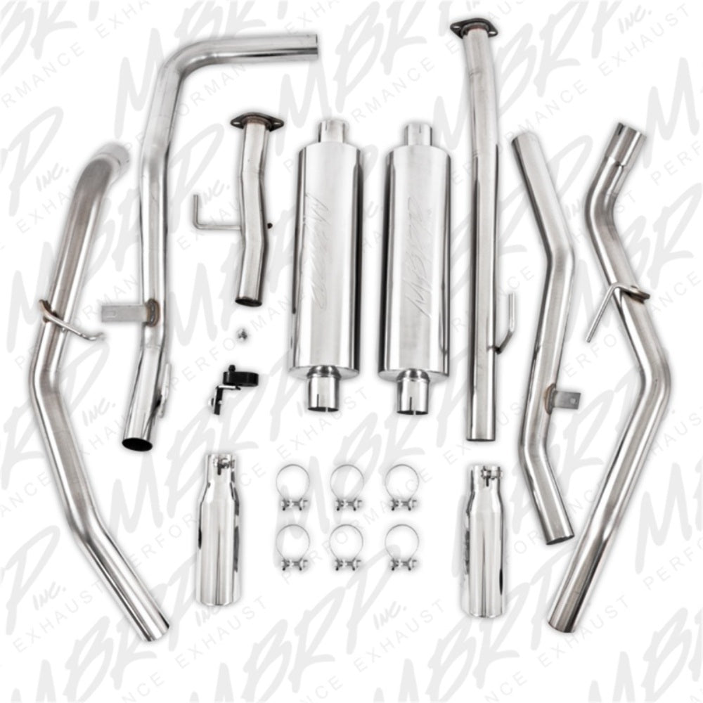 MBRP cat-back exhaust system fits 2010-2019 Toyota Tundra 2 inch dual split rear exit Armor Plus Series T409 stainless steel S5312409