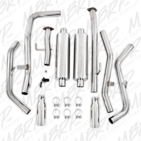 MBRP cat-back exhaust system fits 2009-2021 Toyota Tundra 2 inch Armor Plus Series T409 stainless steel S5316409