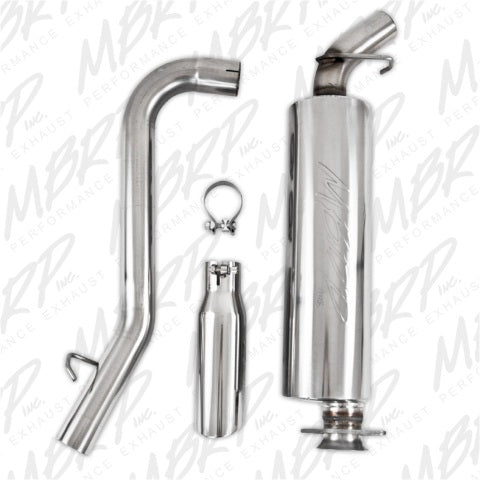 MBRP cat-back exhaust system fits 2000-2002 Jeep 2 inch single side exit Armor Plus Series T409 stainless steel S5500409