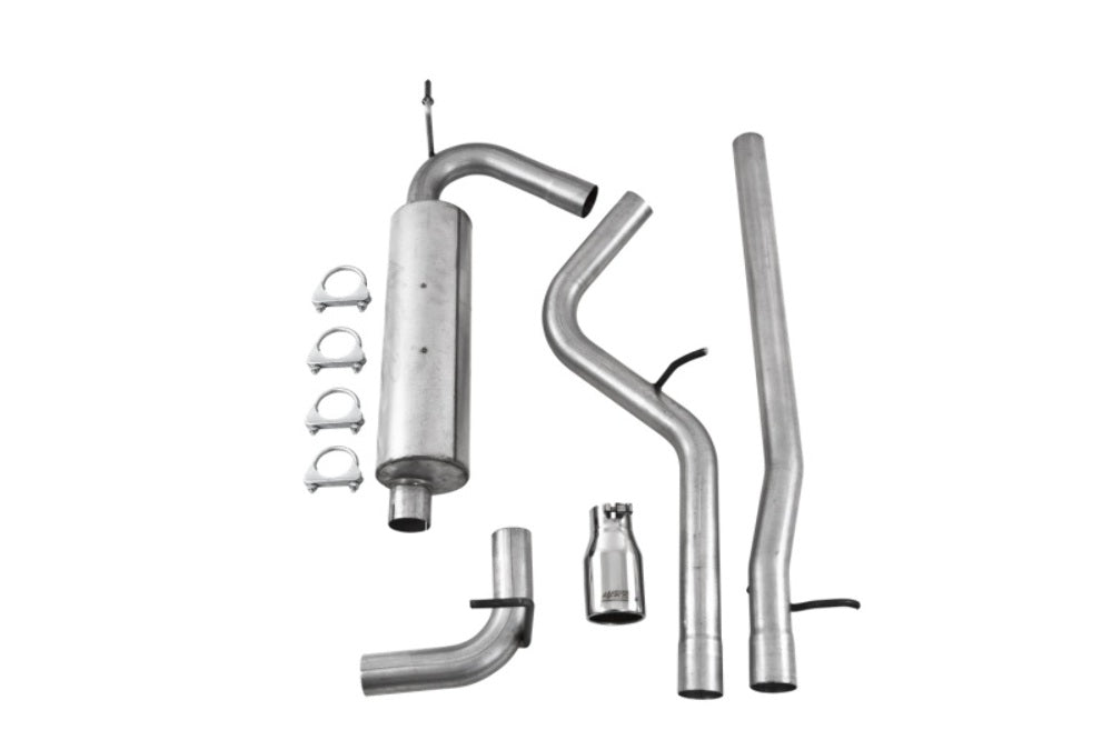 MBRP cat-back exhaust system fits 2013-2017 Jeep Wrangler 2 inch single rear exit aluminized steel S5526AL