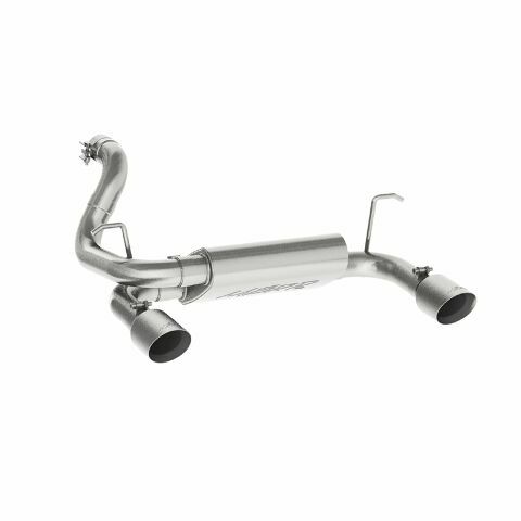 MBRP axle-back exhaust system fits 2021-2024 Jeep Wrangler dual rear exit aluminized steel S5529AL
