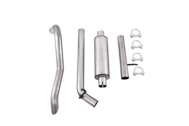 MBRP cat-back exhaust system fits Jeep Wrangler aluminized steel S5530AL