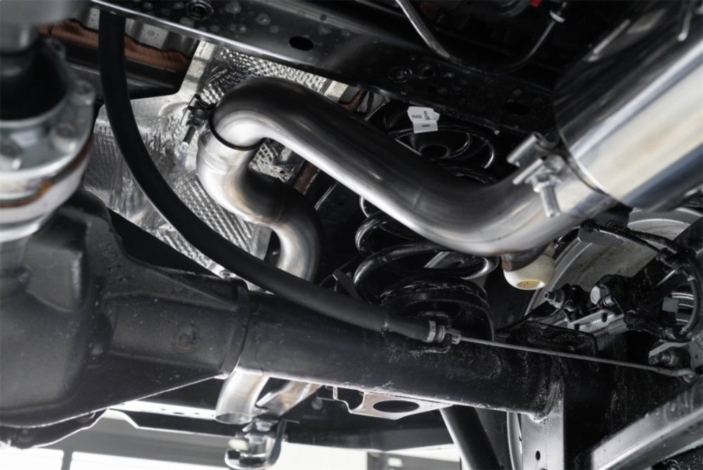 MBRP cat-back exhaust system fits 2021-2024 Jeep Wrangler single rear exit aluminized steel S5533AL