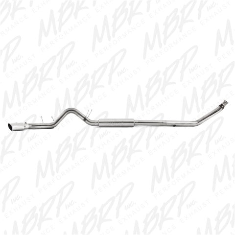 MBRP turbo-back exhaust system fits 1998-2002 Dodge Ram 2500 4 inch single side exit Armor Plus Series T409 stainless steel S6100409