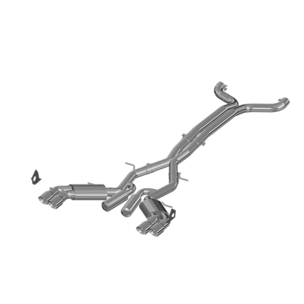 Fits 2016-2024 Camaro 3" Dual Cat Back Quad Tips Street Version T409-S7032409