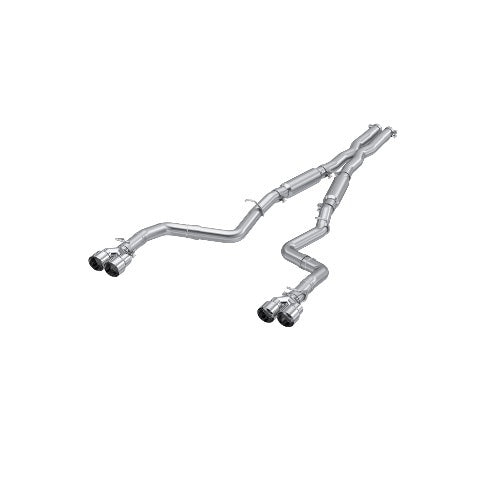 Fits 2015-2016 Dodge Challenger 3in. Cat Back; Dual Rear; Quad Tips - S7115AL