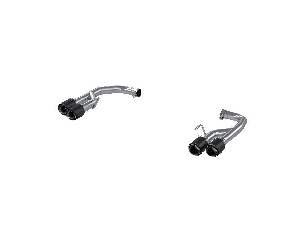 MBRP axle-back exhaust system fits Ford Mustang 2.5 inch Armor Pro Series T304 stainless steel carbon fiber tip S72113CF