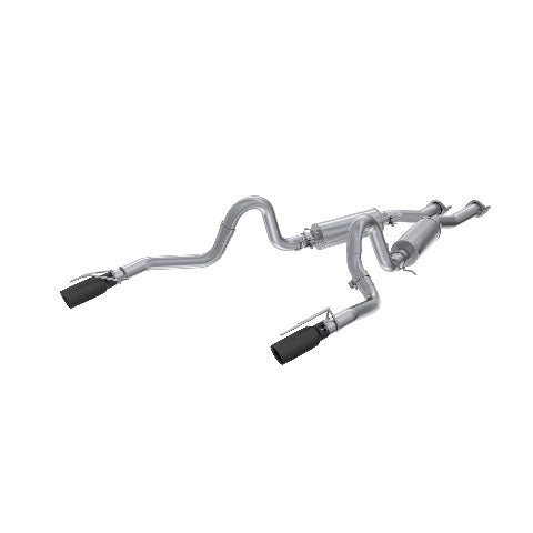 MBRP cat-back exhaust system fits Ford Mustang 2.5 inch dual split rear exit aluminized steel S7221ALBT