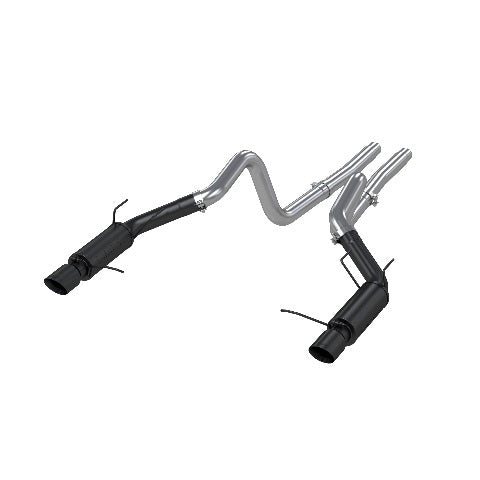 MBRP cat-back exhaust system fits 2011-2014 Ford Mustang dual split rear exit aluminized steel S7264BLK
