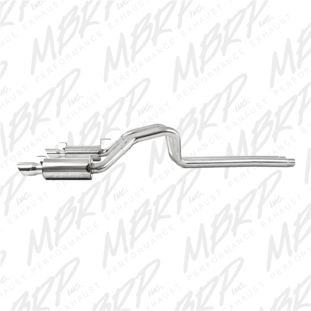 MBRP cat-back exhaust system fits Ford Mustang dual split rear exit Armor Plus Series T409 stainless steel S7269409