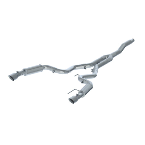 MBRP cat-back exhaust system fits Ford Mustang 4.5 inch dual split rear exit Armor Plus Series T409 stainless steel S7274409