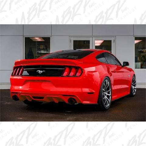 MBRP cat-back exhaust system fits 2015-2024 Ford Mustang 4.5 inch dual split rear exit aluminized steel S7274BLK