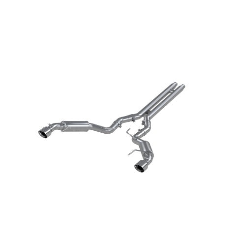 MBRP cat-back exhaust system fits Ford Mustang 4.5 inch dual split rear exit aluminized steel S7278AL
