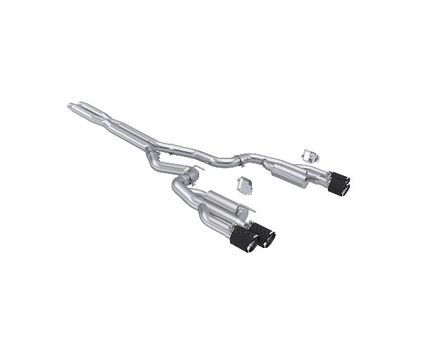 MBRP cat-back exhaust system fits Ford Mustang Armor Pro Series T304 stainless steel carbon fiber tip S72823CF