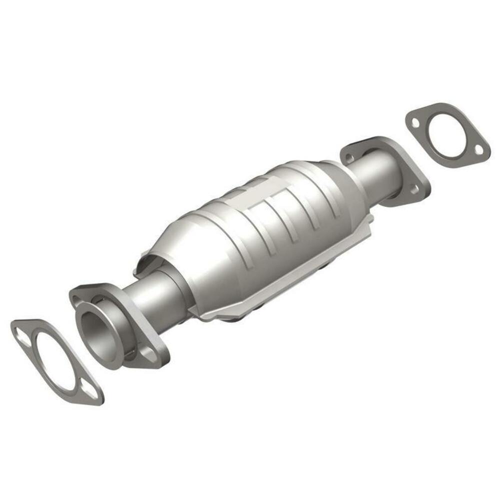 direct-fit catalytic converter fits 1989-1992 Mitsubishi Mirage 1.6L and 1989-1990 Dodge Colt 1.6L L4 rear front Federal EPA with gaskets 7713027 Schultz