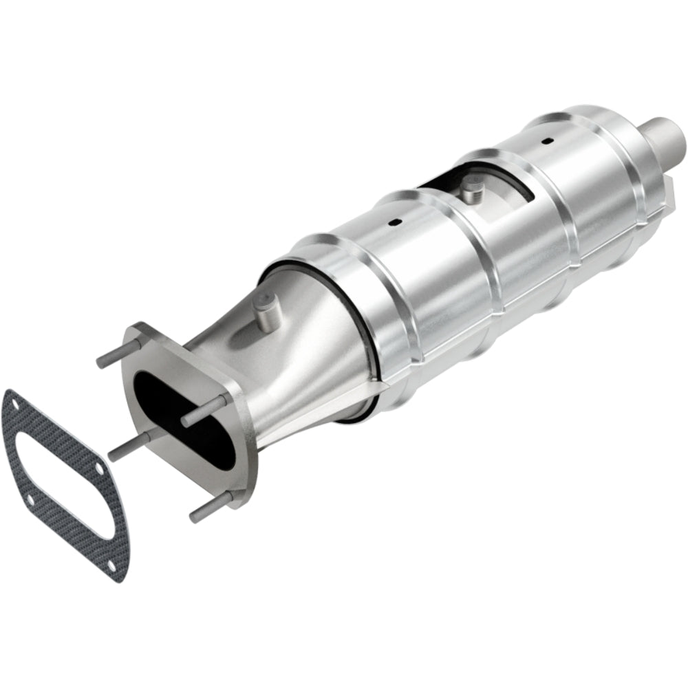 direct-fit catalytic converter fits 1987-1996 Ford F-250 5.8L and 1988-1995 Ford E-350 Econoline 5.8L V8 rear front Federal EPA gasket included 7713258 Schultz