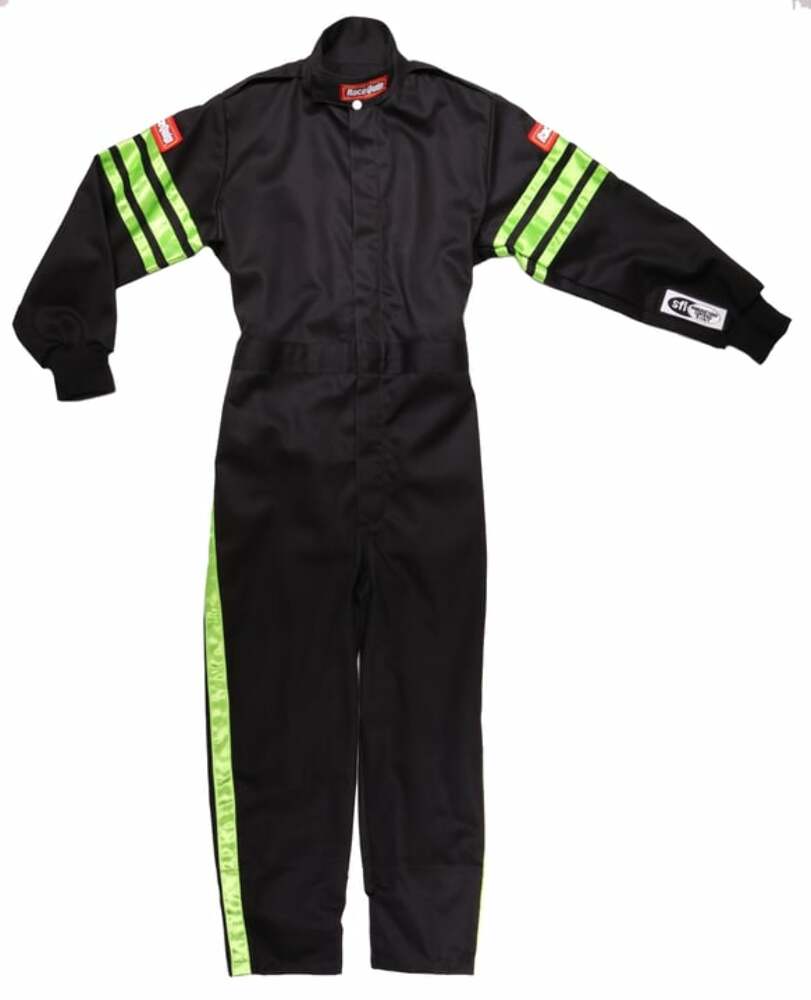 RaceQuip racing safety gear SFI 1 SFI 3 black red Nomex large 1950795RQP