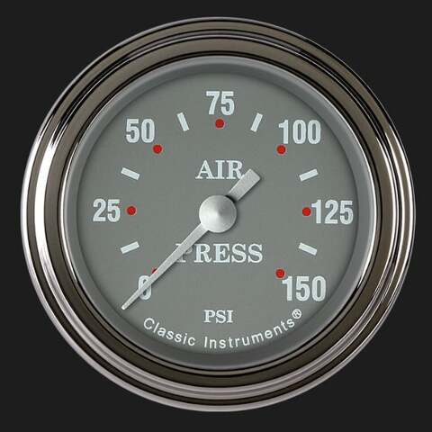 Silver Gray 2 1/8" Air Pressure Gauge SG118SLF