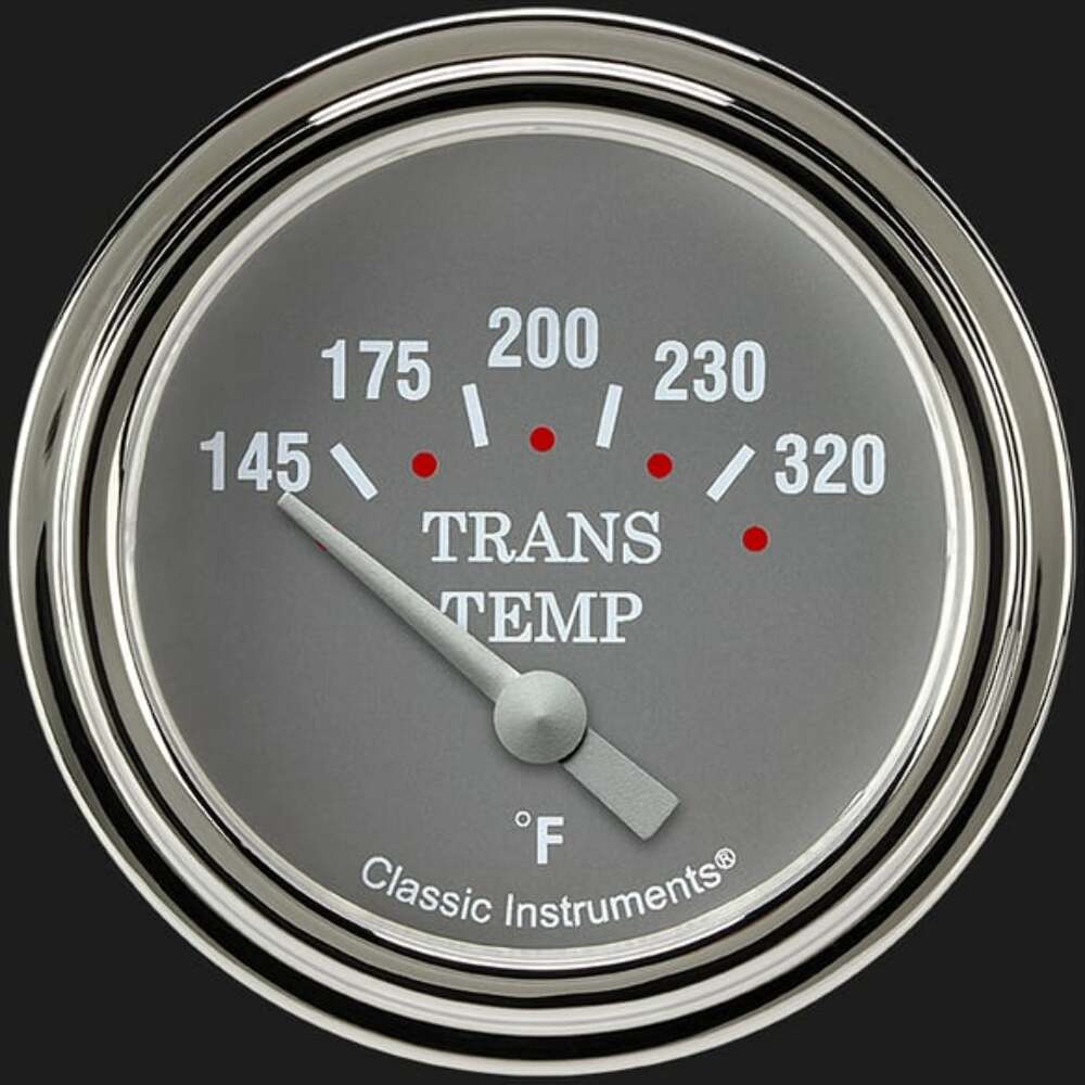 Silver Gray 2 5/8" Transmission Temperature Gauge SG227SLF