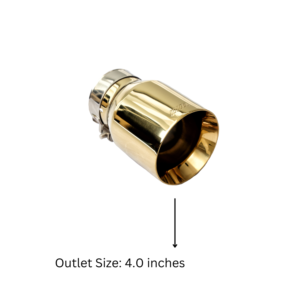 t Single Round Double Wall Straight Cut Tip Miami Gold Bolt-On-MIA-GL6 Modern Day Muffler and Brakes