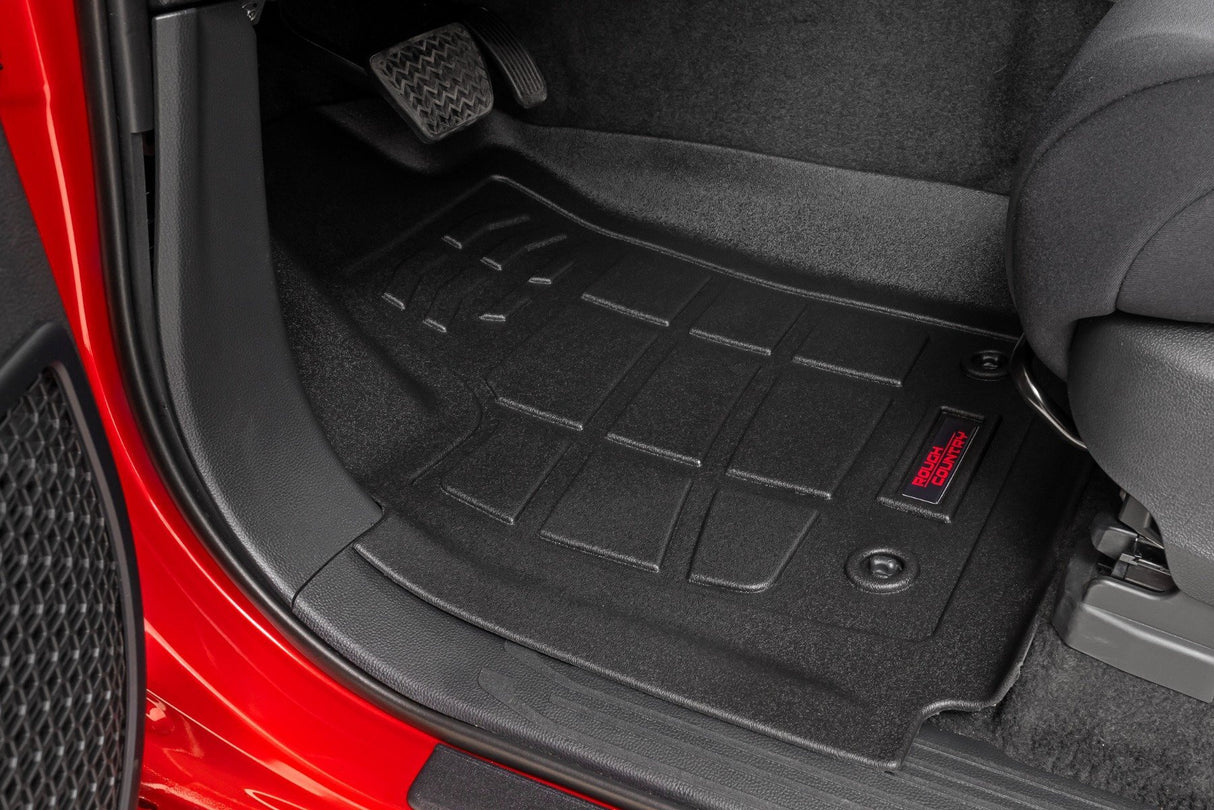 Rough Country Sure-Fit Floor Mats - Front & Rear - TRD PRO - Double Cab - Toyota Tacoma 2WD/4WD (2024) - SM71225