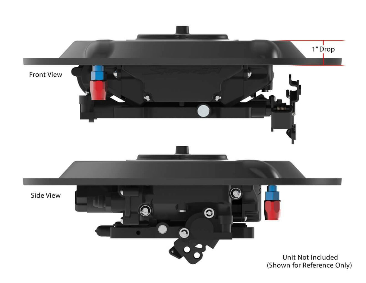 Holley EFI Sniper EFI Air Cleaner Drop Base - Black - 120-511