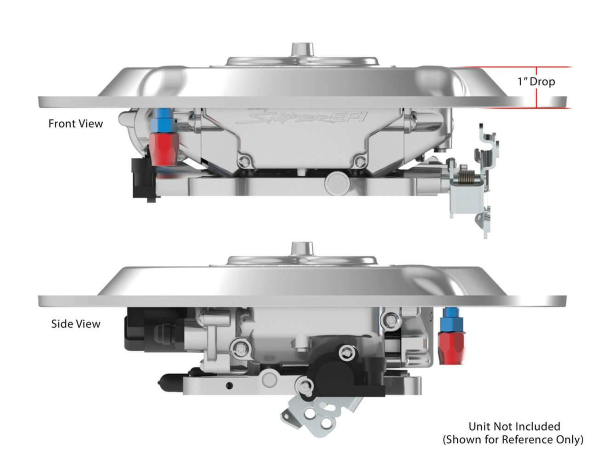 Holley EFI Sniper EFI Air Cleaner Drop Base - Chrome - 120-510