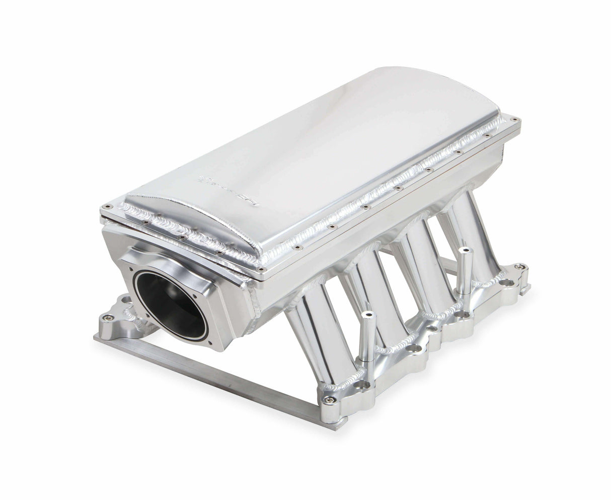 Holley EFI Sniper EFI Fabricated Race IntakeManifold 2011-14 Ford 5.0L Coyote Silver 833151 for 2011-2014 Ford F-150 polished aluminum