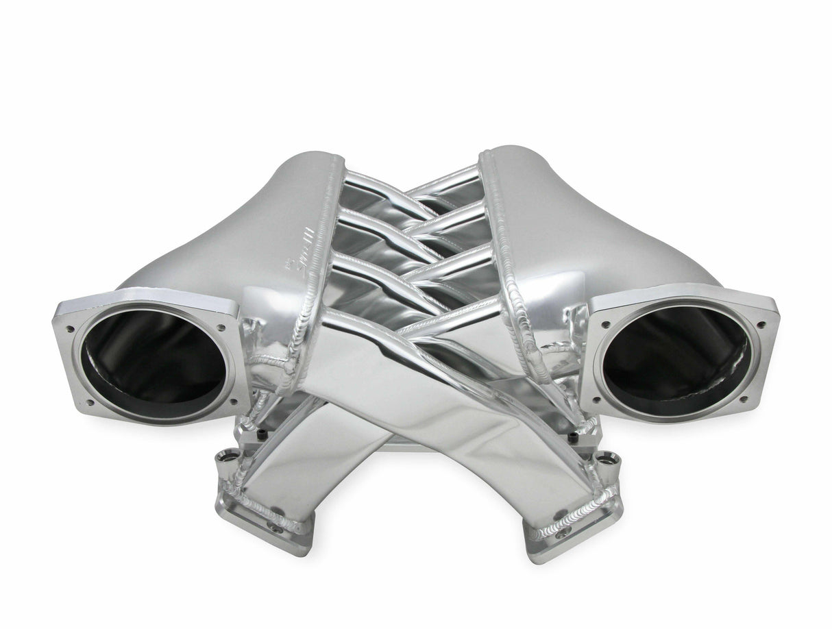Holley EFI Sniper EFI Intake Manifold Dual Plenum 102mm and Fuel Rail Kit - Silver - 820241 black polished aluminum