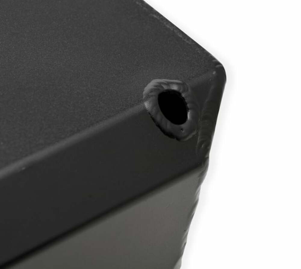 Hooker performance muffler black aluminum black-890003b