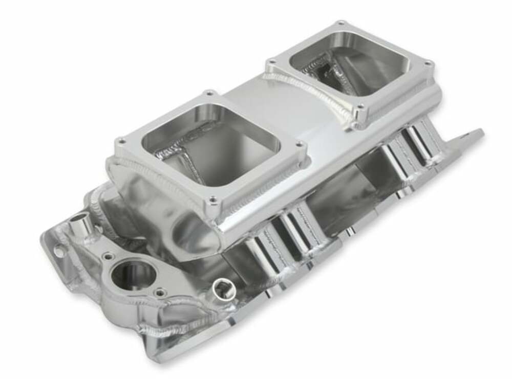 Holley EFI Sniper Sheet Metal Fabricated Intake Manifold Big Block Chevy - 835171 for 1970-1971 Chevy Corvette black aluminum