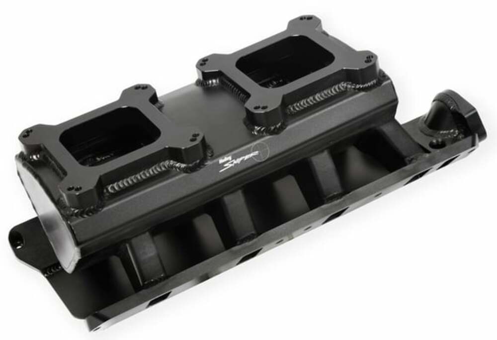 Holley EFI Sniper Sheet Metal Fabricated Intake Manifold Ford 289-302 - 827072 for 1967-1968 Chevy Mustang aluminum
