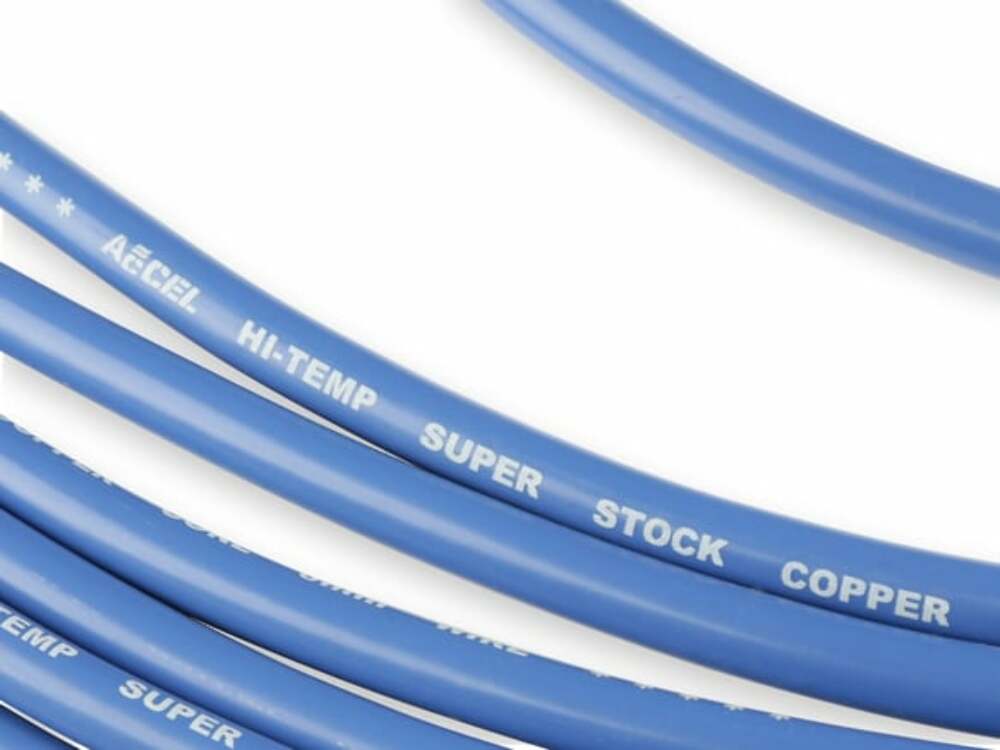 Super Stock Spark Plug Wire Set for 1967-1971 Dodge Challenger V8 blue 8mm