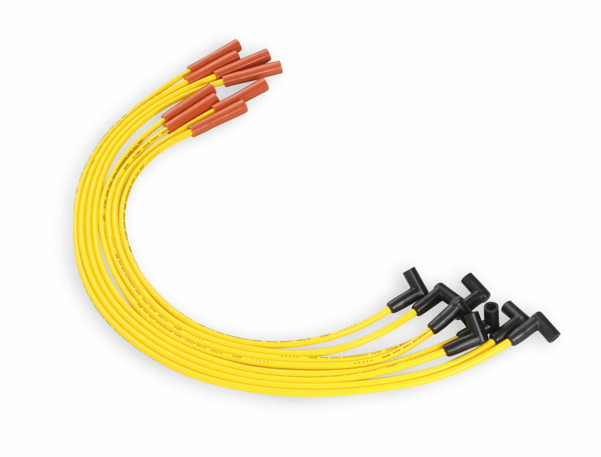 Super Stock Spark Plug Wire Set for 1983-1988 Chevy Impala V8 yellow 8mm
