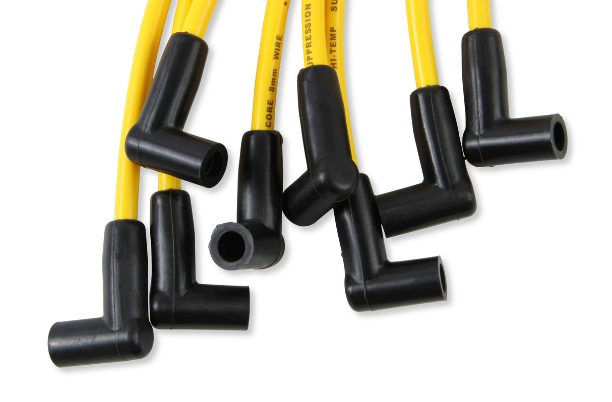 Super Stock Spark Plug Wire Set for 1975-1990 Chevy Firebird V8 yellow 8mm