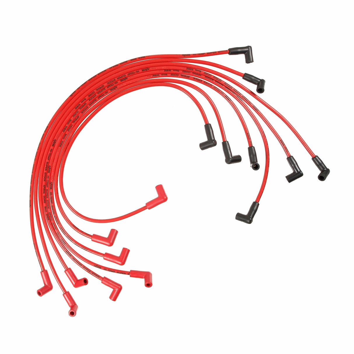 Super Stock Spark Plug Wire Set V8 red 8mm
