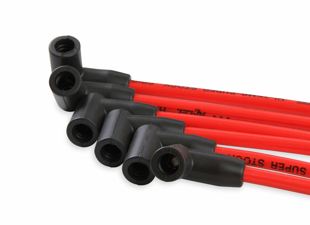 Super Stock Spark Plug Wire Set for 1991-1992 Jeep Wrangler red 8mm