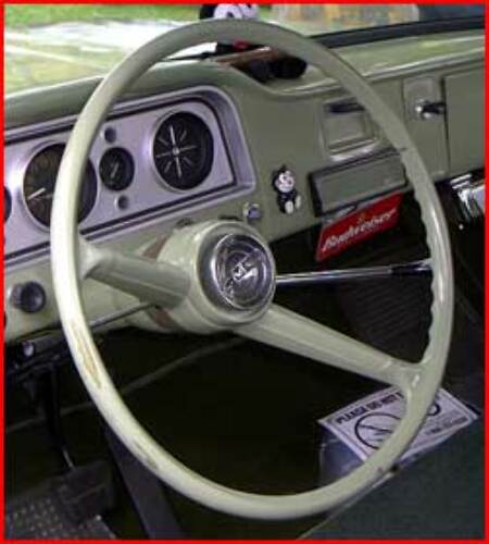 1960-1966 Chevrolet C10 Panel; Steering Wheel - Black STR6166
