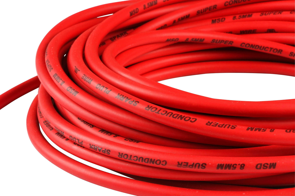 t Super Conductor Spark Plug Wire, Red 8.5mm, 50 Ft - 34029 MSD