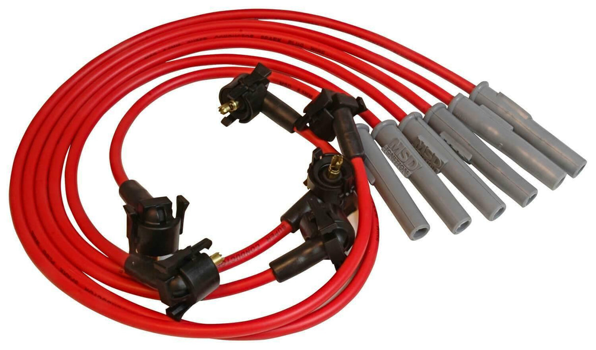 t Super Conductor Spark Plug Wire Set, Ford Mustang 3.8L, V6, '94-'98 - 32289 MSD