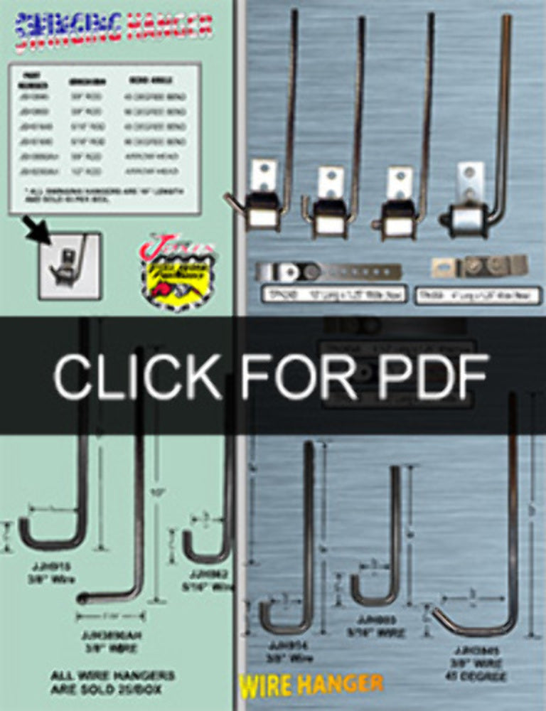 t Swinging Hangers & Wire Hangers; 3/8" Rod, 45 Degree Bend-JSH3845-10 Qty10 Jones Exhaust