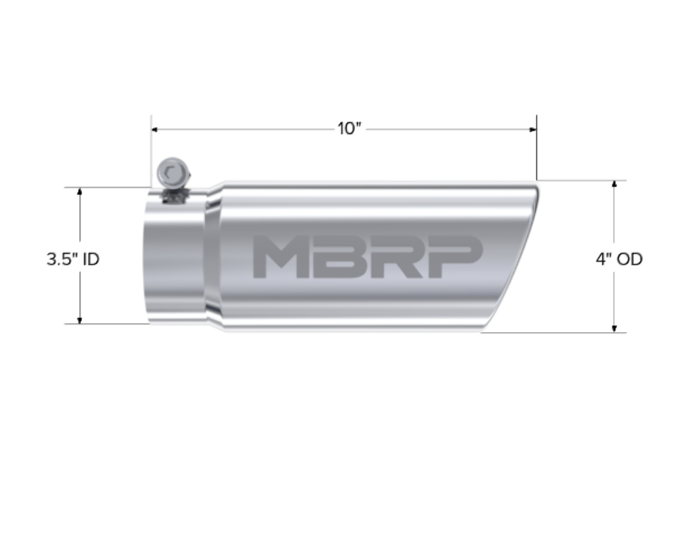 MBRP exhaust tip 4 inch T304 stainless steel black coated carbon fiber tip T5112