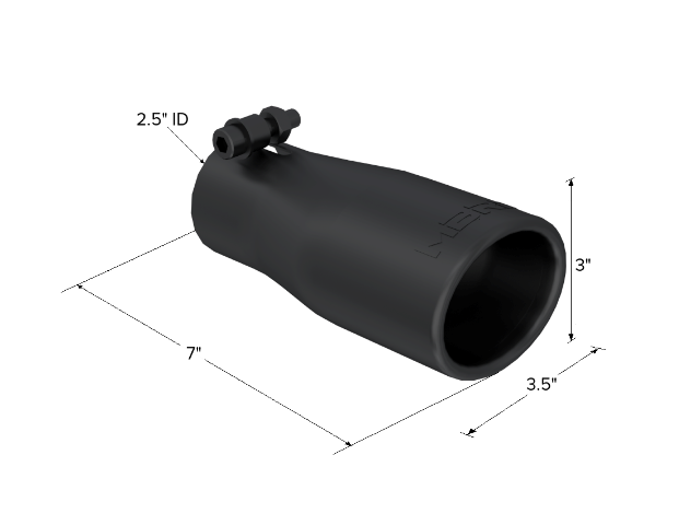 MBRP exhaust tip 3 inch T304 stainless steel black coated carbon fiber tip T5116BLK