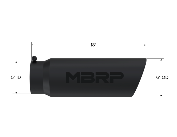 MBRP exhaust tip T304 stainless steel black coated carbon fiber tip T5125BLK