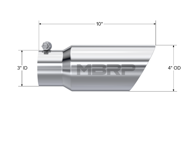 MBRP exhaust tip 4 inch T304 stainless steel black coated carbon fiber tip T5156
