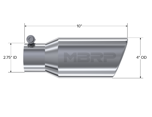 MBRP exhaust tip 4 inch T304 stainless steel black coated carbon fiber tip T5157